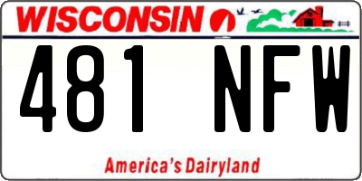 WI license plate 481NFW