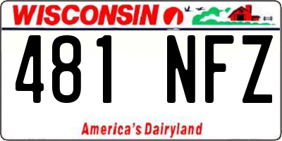 WI license plate 481NFZ