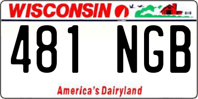 WI license plate 481NGB