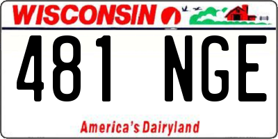 WI license plate 481NGE
