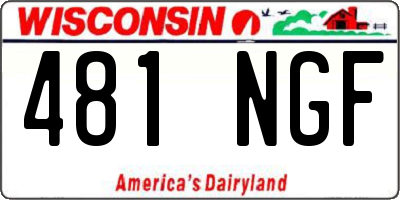 WI license plate 481NGF