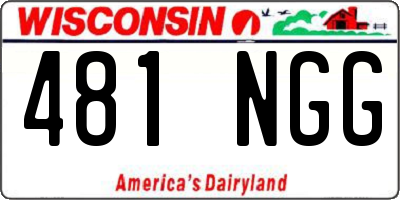 WI license plate 481NGG