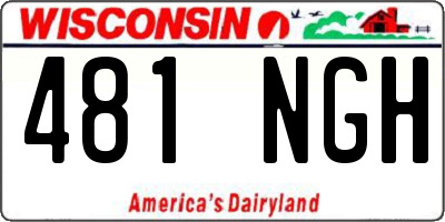 WI license plate 481NGH