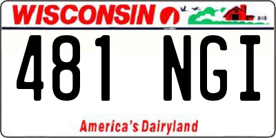WI license plate 481NGI