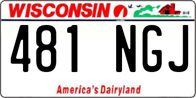 WI license plate 481NGJ