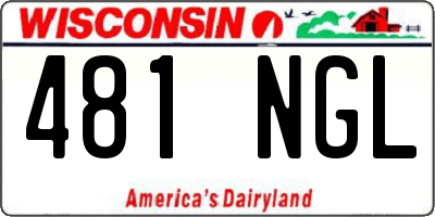 WI license plate 481NGL