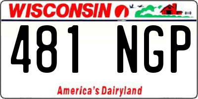 WI license plate 481NGP