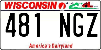WI license plate 481NGZ