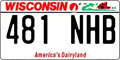 WI license plate 481NHB