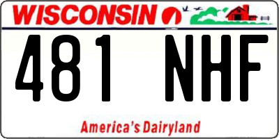 WI license plate 481NHF