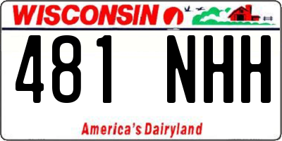 WI license plate 481NHH