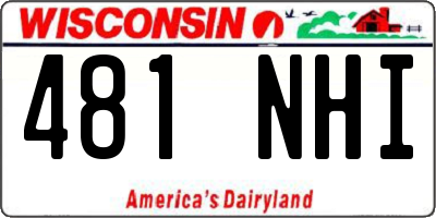 WI license plate 481NHI