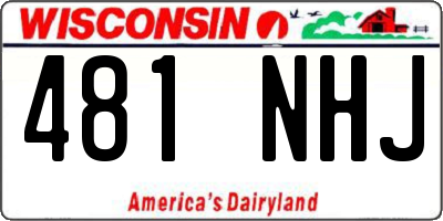 WI license plate 481NHJ
