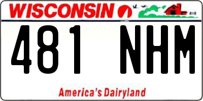 WI license plate 481NHM