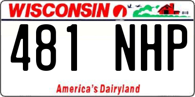 WI license plate 481NHP