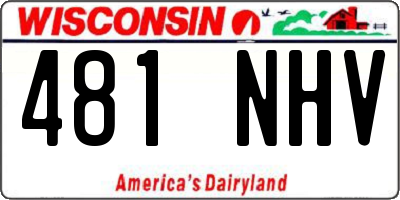 WI license plate 481NHV
