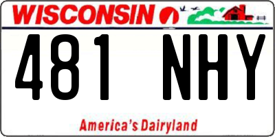 WI license plate 481NHY