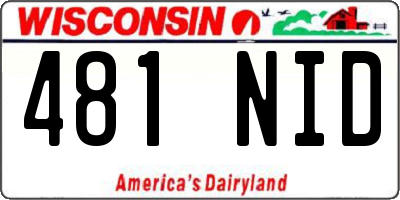 WI license plate 481NID