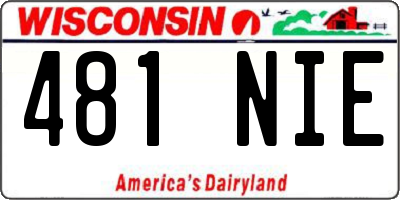 WI license plate 481NIE