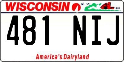 WI license plate 481NIJ