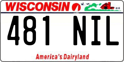 WI license plate 481NIL