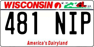 WI license plate 481NIP