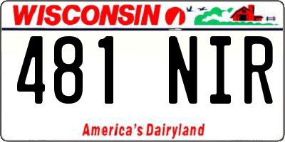 WI license plate 481NIR