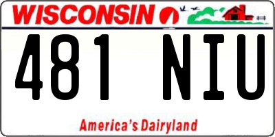 WI license plate 481NIU