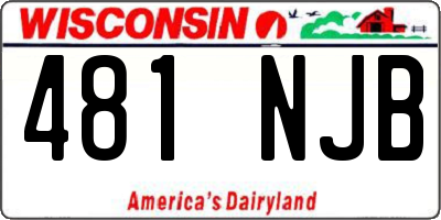 WI license plate 481NJB