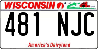 WI license plate 481NJC