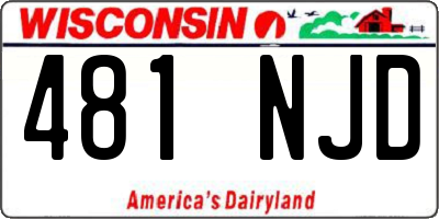 WI license plate 481NJD