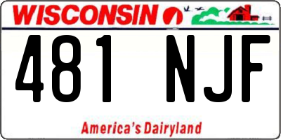 WI license plate 481NJF