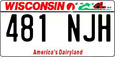 WI license plate 481NJH