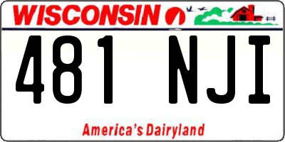 WI license plate 481NJI