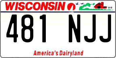 WI license plate 481NJJ