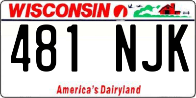WI license plate 481NJK
