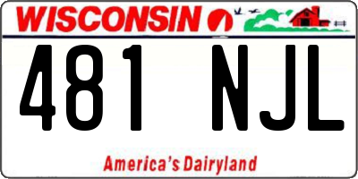 WI license plate 481NJL
