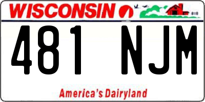 WI license plate 481NJM