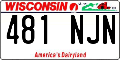 WI license plate 481NJN