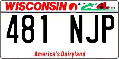 WI license plate 481NJP