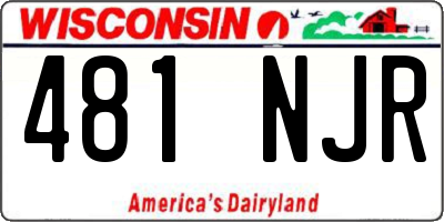 WI license plate 481NJR