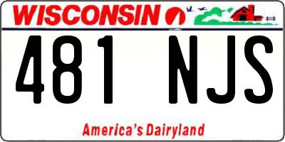 WI license plate 481NJS