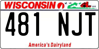 WI license plate 481NJT