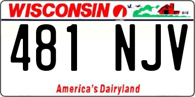WI license plate 481NJV