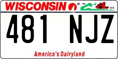 WI license plate 481NJZ
