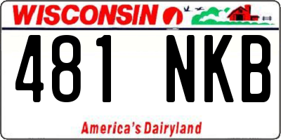 WI license plate 481NKB