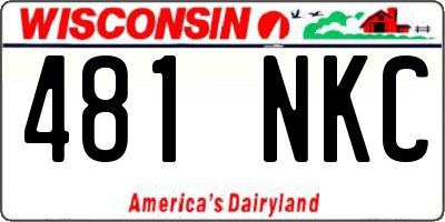WI license plate 481NKC