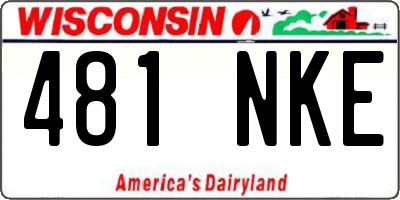 WI license plate 481NKE