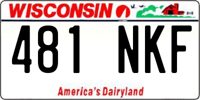 WI license plate 481NKF