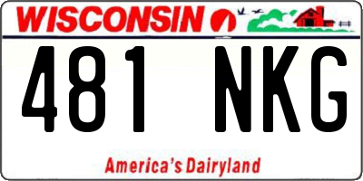 WI license plate 481NKG